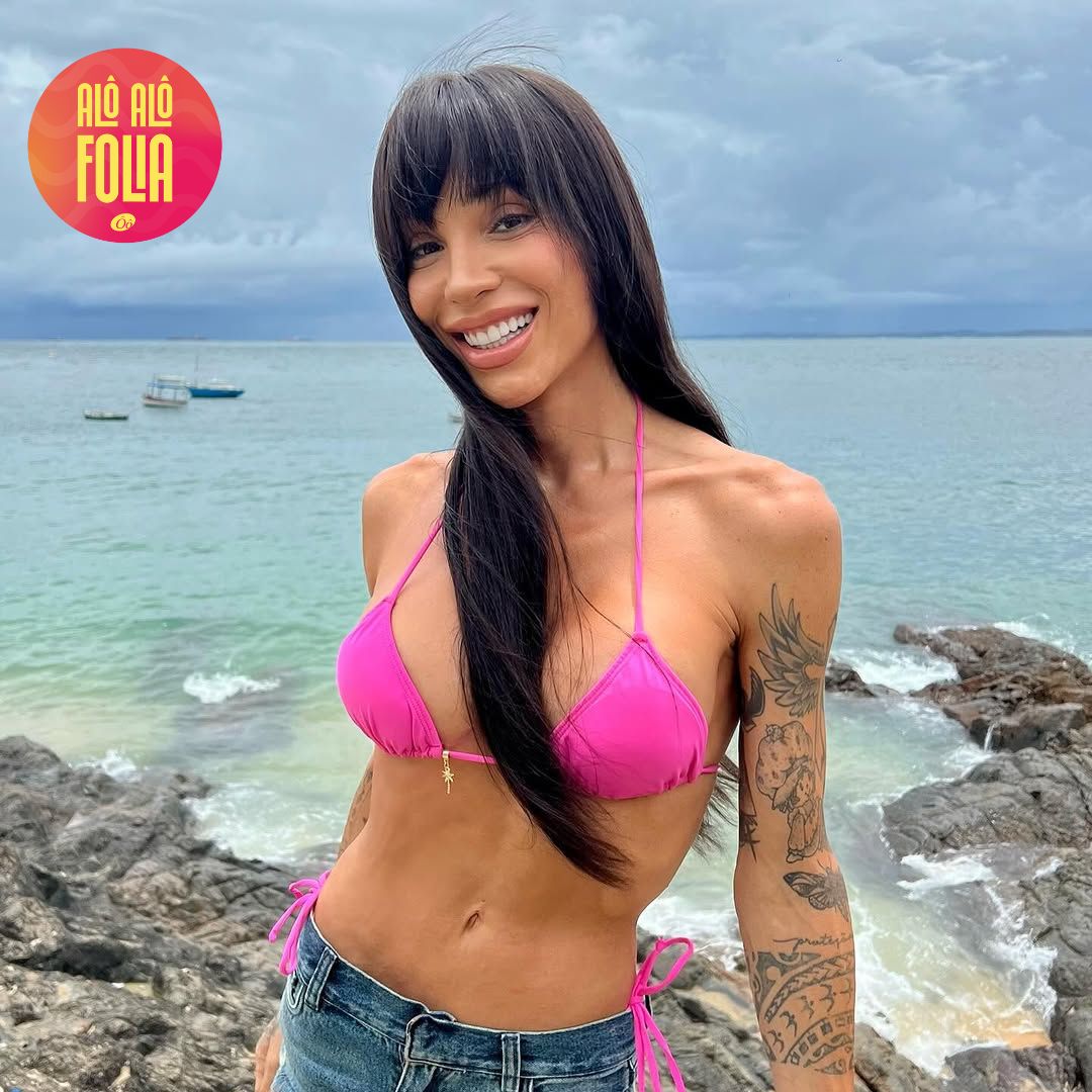 Com visual novo, Maya Massafera desembarca em Salvador para curtir o Carnaval