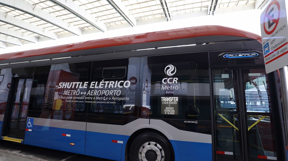 Aeroporto de Salvador ganha rota de shuttle elétrico conectada ao metrô