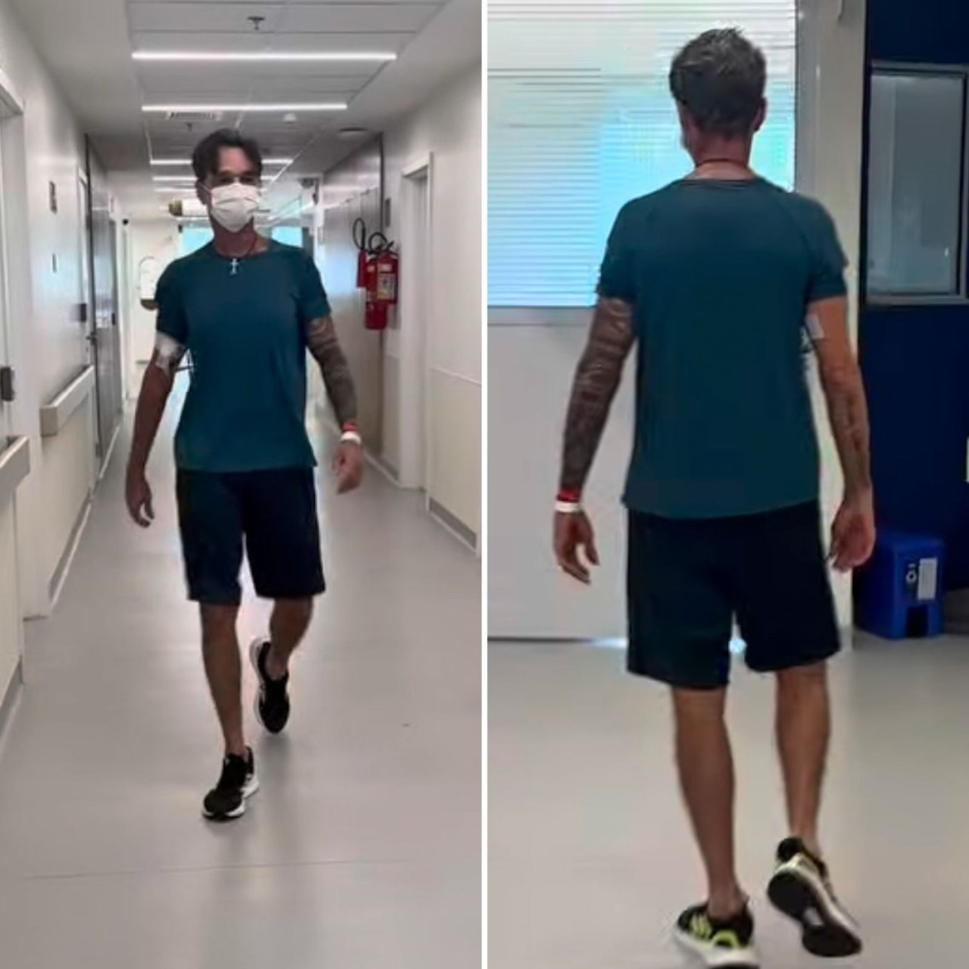 Netinho compartilha rotina de exercícios no hospital enquanto segue em tratamento