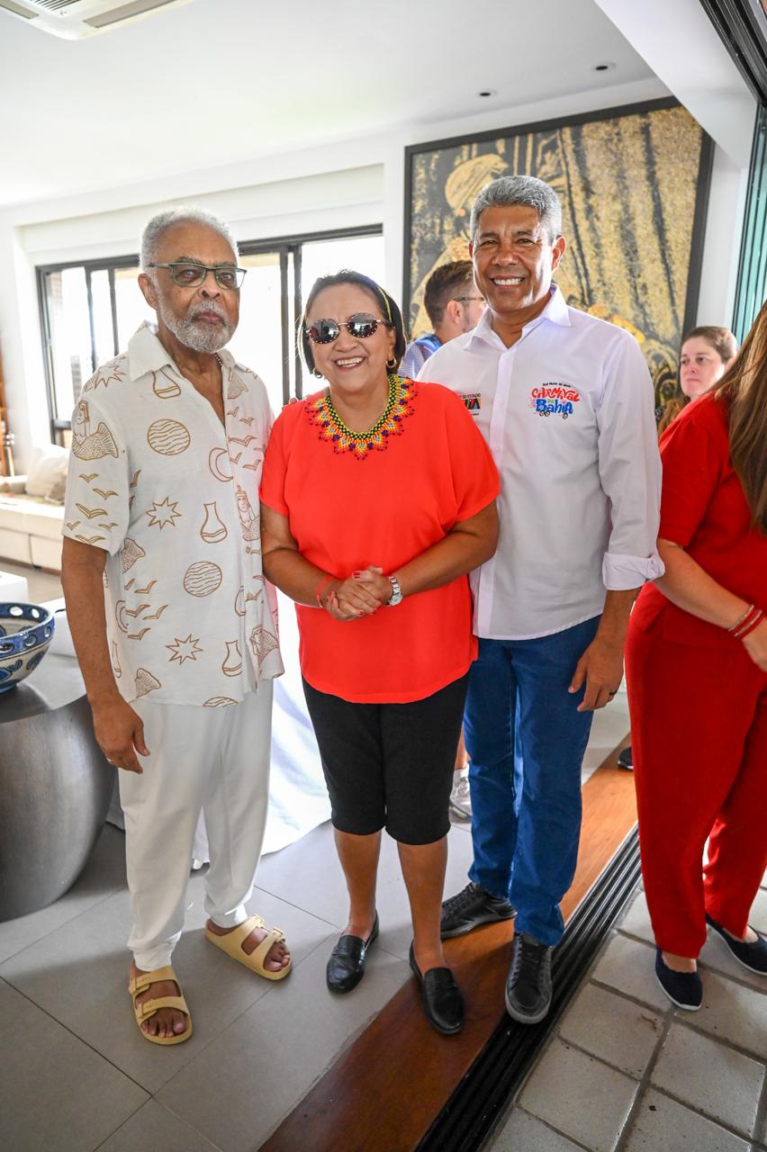 Gilberto Gil, Fátima Bezerra e Jerônimo Rodrigues