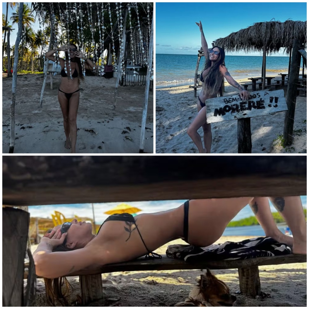 Alinne Rosa abre álbum de fotos em férias paradisíacas na Bahia após Carnaval