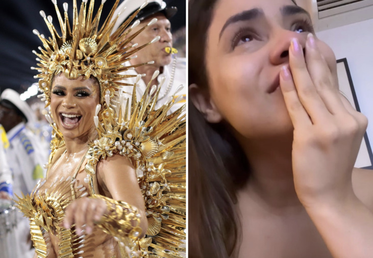 Lexa acompanha desfile da Unidos da Tijuca pela TV e se emociona: “Torcendo muito”
