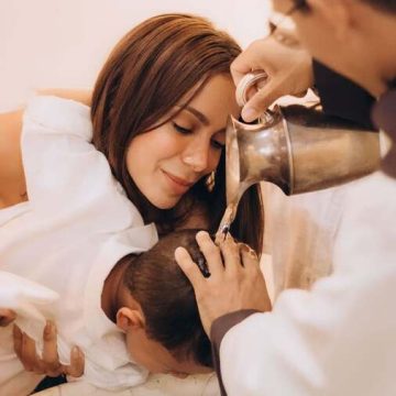 Seguidora do candomblé, Anitta batiza sobrinho na Igreja Católica