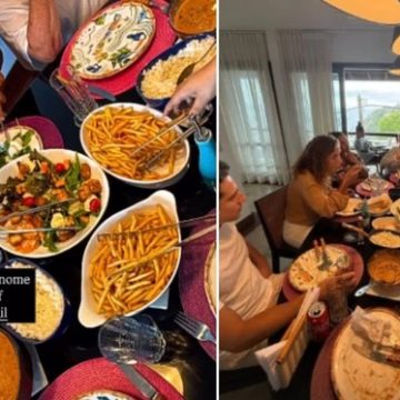 Estrogonofe e batata frita: Preta Gil curte almoço especial com familiares e amigos no Rio