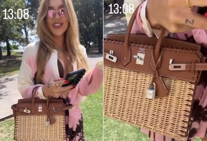 Virgínia viaja sem os filhos e posa com bolsa de R$ 500 mil