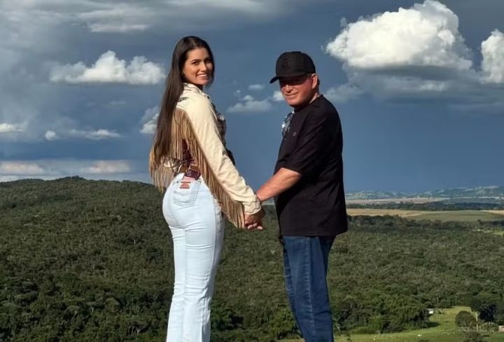 Miss posa na fazenda de Amado Batista após lua de mel na Bahia: ‘Meu escudo’