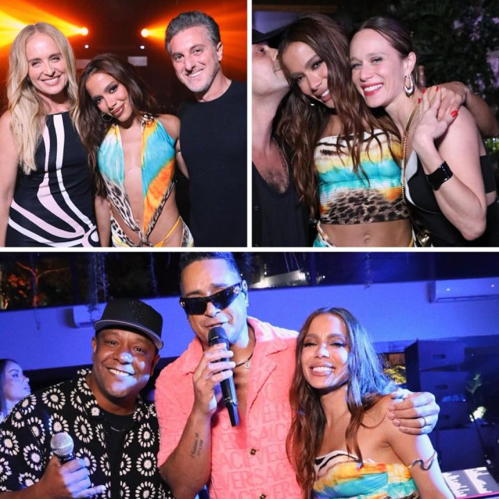 Anitta celebra aniversário de 32 anos com show de Xanddy e amigos famosos; veja fotos