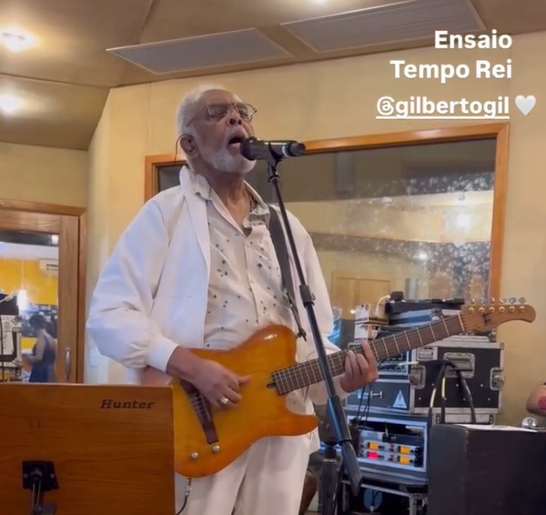 Gilberto Gil ensaia em estúdio a uma semana de estreia da turnê Tempo Rei em Salvador