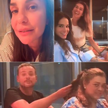 Ivete, Bruna Marquezine e Fe Paes Leme visitam Preta Gil em São Paulo