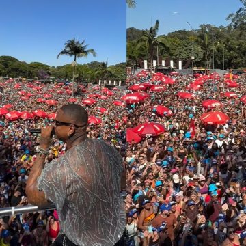 Léo Santana anima multidão em estreia no Carnaval de rua de São Paulo: ‘Que honra’