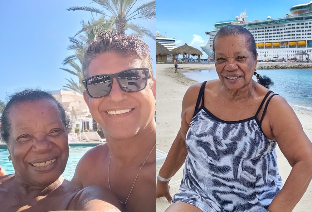 Aos 82 anos, Neusa Borges celebra viagem com amigo para Curaçao: ‘Vamos brindar à vida’