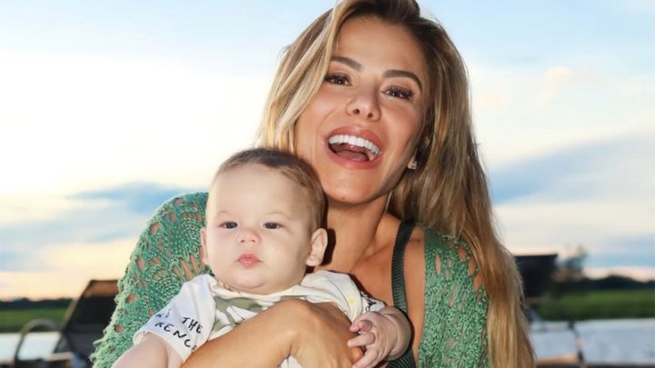 Poliana Rocha manda recado para a babá do neto José Leonardo: ‘Gratidão’