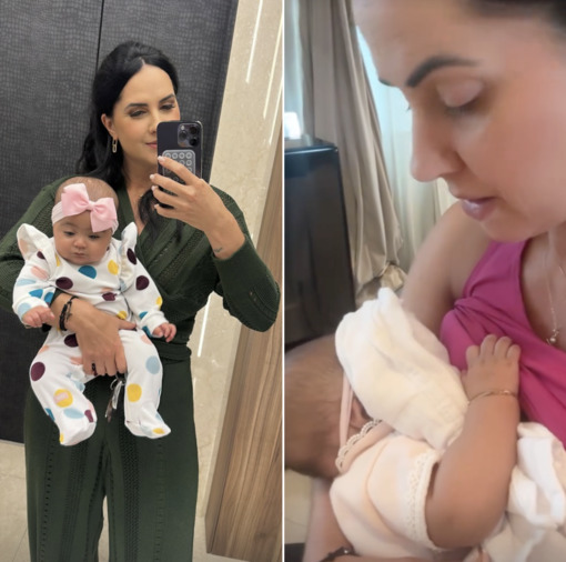 Graciele Lacerda relata angústia em dia de vacina da filha Clara: “Vermelha de tanto chorar”