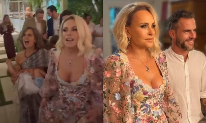 Filho levou Ana Maria Braga para o altar no casamento; filha dançou com bebê no colo