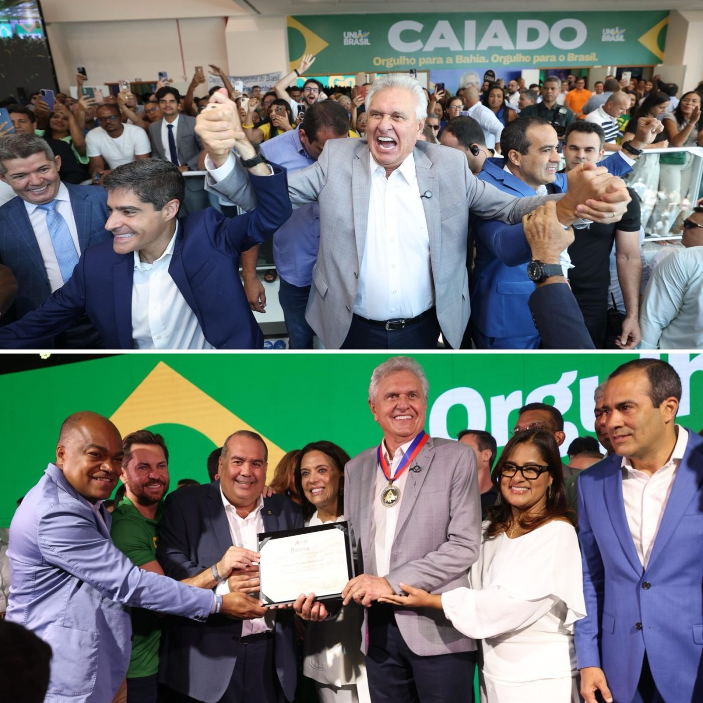 Caiado lança pré-candidatura à Presidência em Salvador e recebe título de cidadão baiano