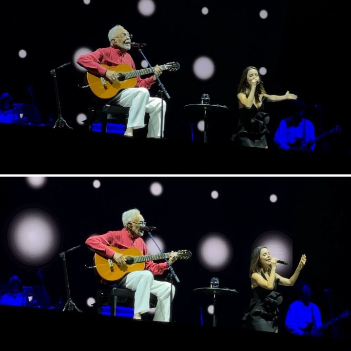 Gilberto Gil canta com Sandy durante show em São Paulo; assista