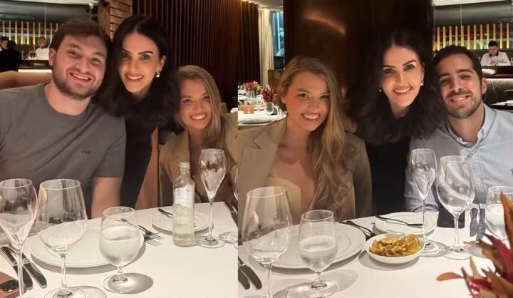 FOTOS: Lisandra Souto reúne família em jantar de 50 anos, posa com os filhos e apresenta o genro