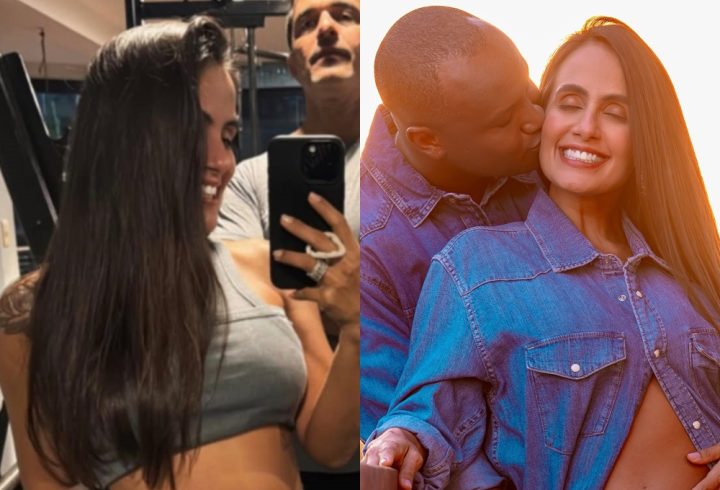 Grávida, Carol Peixinho exibe barriguinha de três meses durante treino