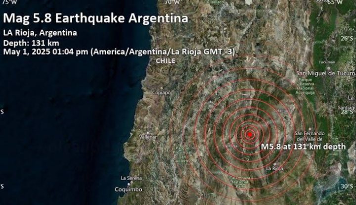 Terremoto de magnitude 5,8 atinge a Argentina e assusta moradores de La Rioja e Córdoba