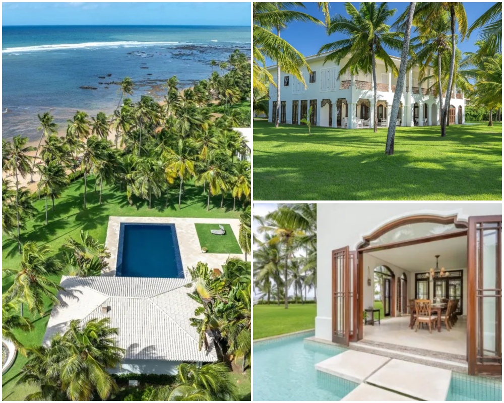 Uma das mais luxuosas da Bahia: mansão na Praia do Forte é colocada a venda por R$ 60 milhões; veja fotos