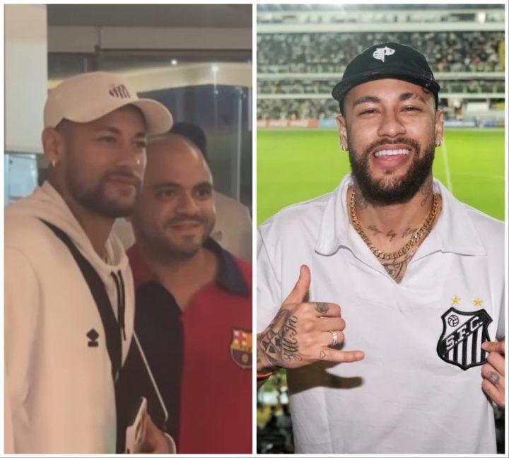 Neymar desembarca em Salvador e atende fãs no aeroporto