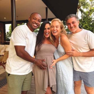 Angélica e Luciano Huck curtem domingo de descanso com Carol Peixinho e Thiaguinho: “Dinda ama”