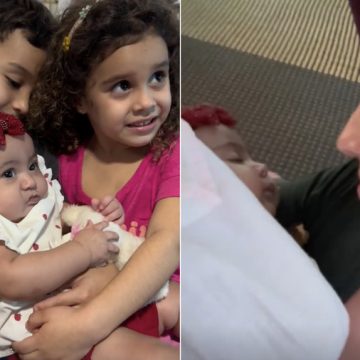 Filha de Graciele Lacerda e Zezé di Camargo encanta ao se divertir com a irmã e sobrinhos