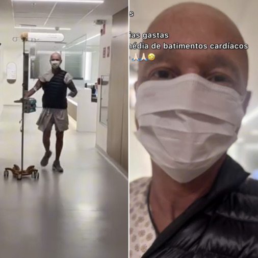 Em tratamento contra câncer, Netinho corre pelo corredor do hospital; veja vídeo