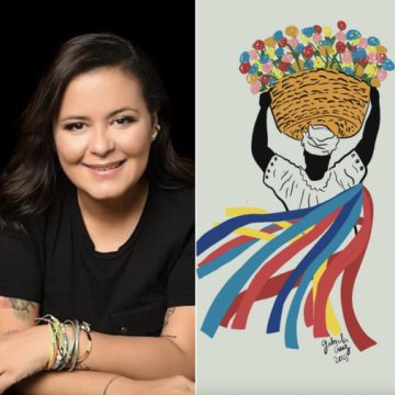 Ilustradora e jornalista Gabriela Cruz participa da mostra coletiva com obra inspirada na Lavagem do Bonfim