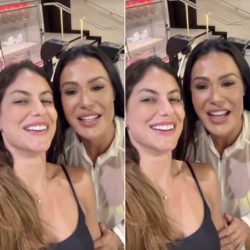 Após encontro surpresa, Mari Gonzalez e Gracyanne Barbosa prometem treinar juntas: “Será que vou aguentar?”
