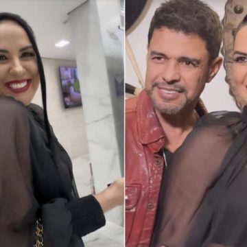 Graciele Lacerda prestigia show de Zezé di Camargo em Goiás