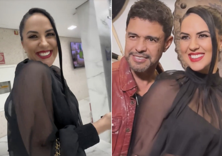 Graciele Lacerda prestigia show de Zezé di Camargo em Goiás
