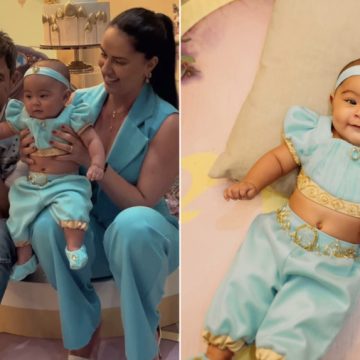 Graciele Lacerda e Zezé di Camargo celebram cinco meses da filha Clara; veja fotos