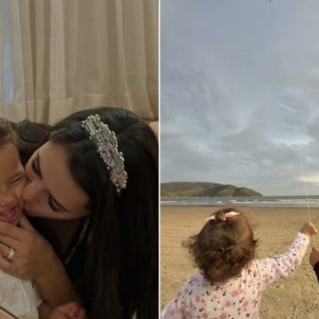 Bruna Biancardi encanta ao mostrar filha Mavie soltando pipa