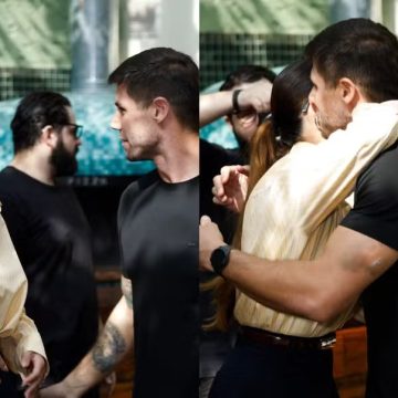 Mari Gonzalez encontra ex-noivo, Jonas Sulzbach, durante almoço em São Paulo