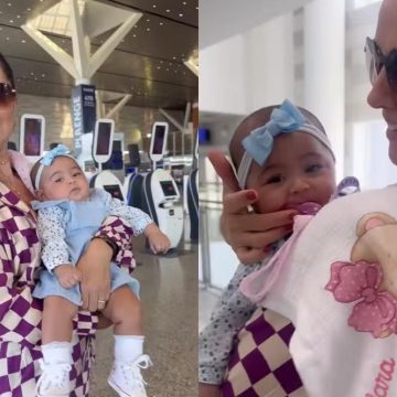 Filha de Graciele Lacerda, Clara encanta ao fazer primeiro voo comercial