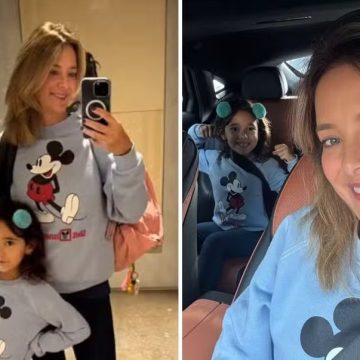 Ticiane Pinheiro combina look com a filha com Malu, filha dela com Cesar Tralli: ‘Mini eu’