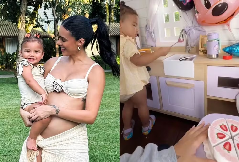 Bruna Biancardi brinca com Mavie em casa de boneca de R$ 90 mil; veja fotos