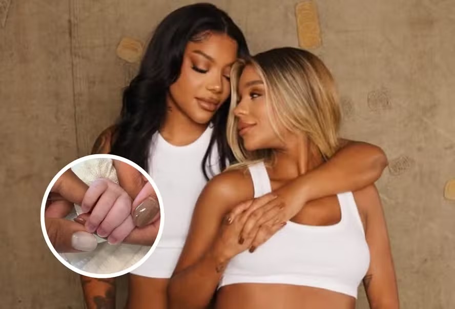 Confira a primeira foto de Ludmilla e Brunna Gonçalves com a filha Zuri