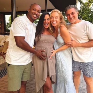 Thiaguinho e Carol Peixinho escolheram Angélica e Luciano Huck como padrinhos do filho