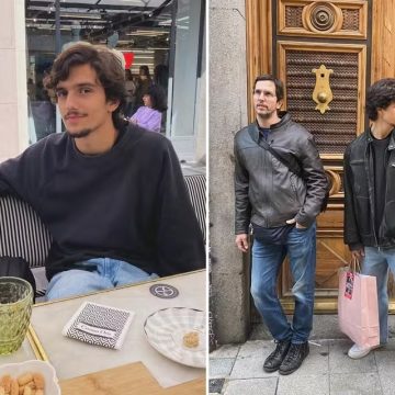 Filho de Vladmir Brichta e Adriana Esteves, Vicente mostra viagem com pai pela Espanha