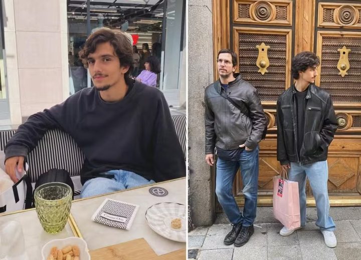 Filho de Vladmir Brichta e Adriana Esteves, Vicente mostra viagem com pai pela Espanha