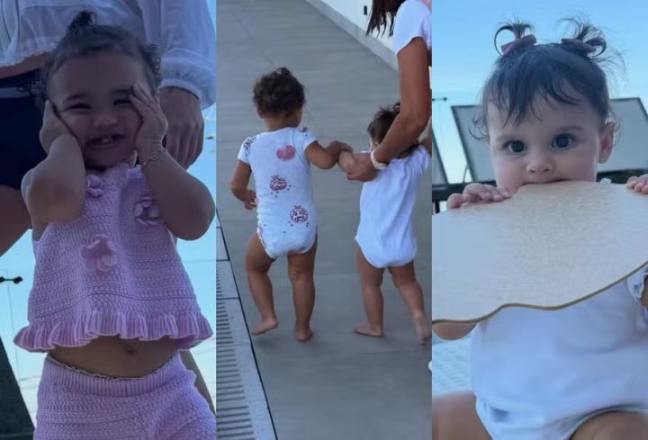 Neymar encanta ao publicar encontro das filhas, Helena e Mavie; veja fotos