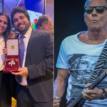 Filho de Tony Bellotto exibe honraria concedida ao pai, recém-operado de câncer