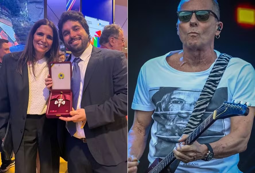 Filho de Tony Bellotto exibe honraria concedida ao pai, recém-operado de câncer