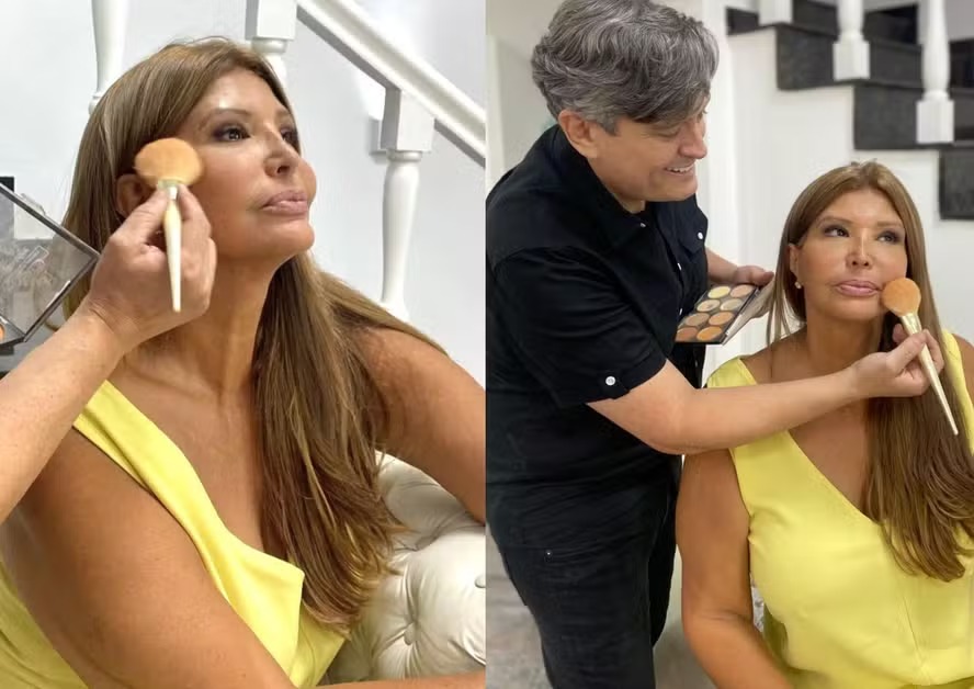 Morando na Suíça, Roberta Close volta ao Rio e visita salão de beleza: ‘Minha essência’