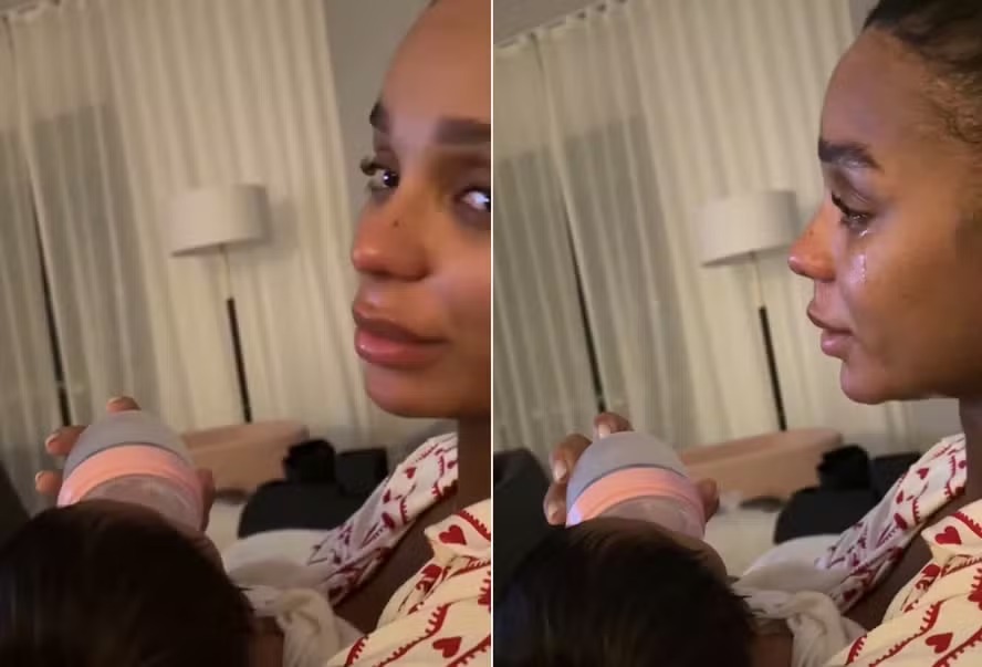 Brunna Gonçalves chora com clipe de música que Ludmilla fez para a filha do casal, Zuri