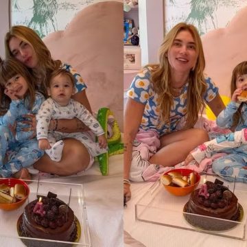 Maria Alice ganha bolo e café na cama da mãe Virginia para celebrar aniversário