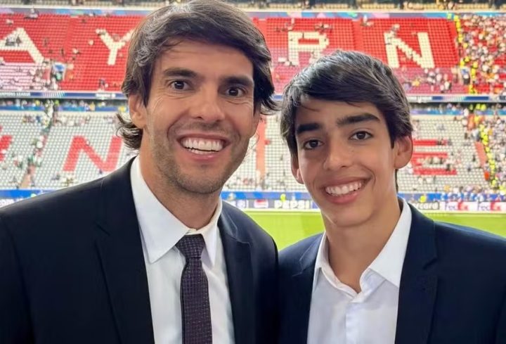 Kaká e o filho de 16 anos impressionam com semelhança após final da Champions League