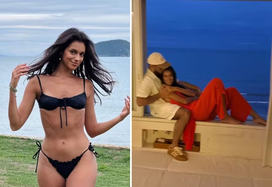 Ex-BBB Alane posta foto com o namorado, filho de Preta Gil, em viagem
